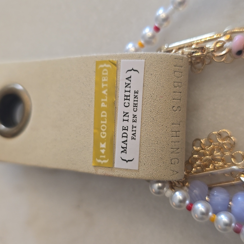 NWT Anthropologie Icon Layer 14k Gold Plated Necklace - Picture 6 of 8